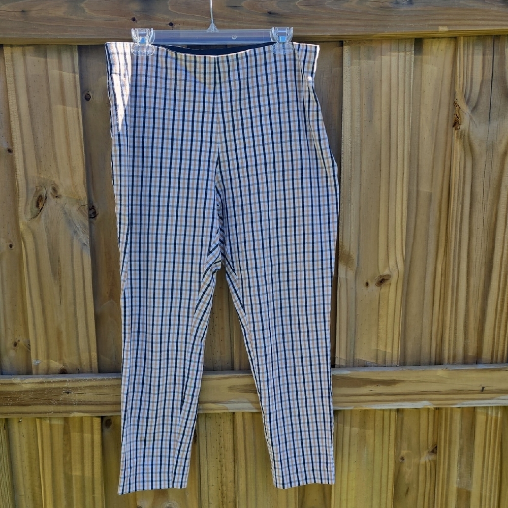 "a new day" Women's Checkered Chinos - Navy and White